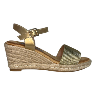 SANDALIA CUÑA TAMARI ORO