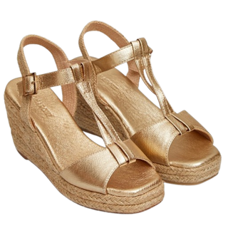 SANDALIA CUÑA SOLERA ORO PLANTILLA MEMORY FOAM