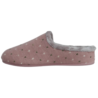 ZAPATILLAS PARA EL HOGAR LANA MANILA (ZUECO RIBETE) ROSA-ROSA