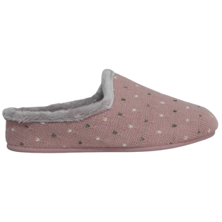 ZAPATILLAS PARA EL HOGAR LANA MANILA (ZUECO RIBETE) ROSA-ROSA