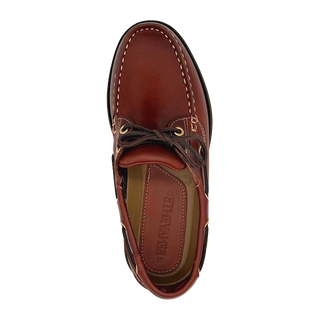 NAUTICOS DE PIEL CON CORDONES MARRÓN - BENAVENTE