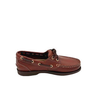 NAUTICOS DE PIEL CON CORDONES MARRÓN - BENAVENTE