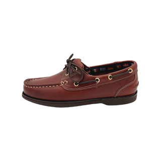 NAUTICOS DE PIEL CON CORDONES MARRÓN - BENAVENTE
