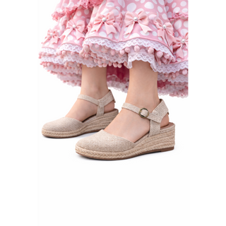 CUÑA ESPARTO ZAFIRA BEIGE 4 CUERDAS