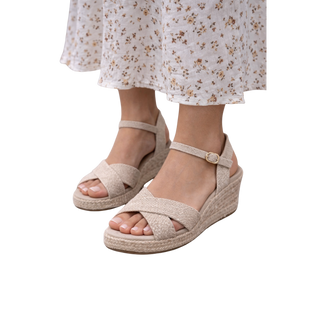 SANDALIA DE ESPARTO ALDARA BEIGE