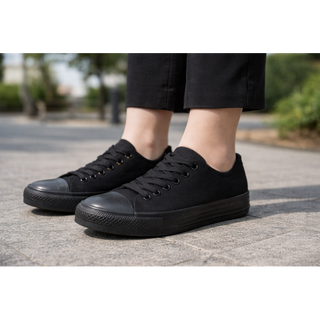 ZAPATILLAS DEPORTIVAS LONA PUNTA NEGRO