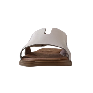 SANDALIA PLANA PRIN PIEL BLANCO