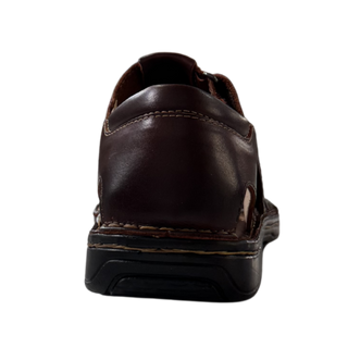 SANDALIA CERRADA PIEL LUIS MARRON