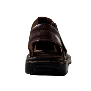 SANDALIA CERRADA PIEL HUGO MARRON