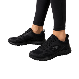 MUJER  DEPORTIVA SKECHERS NEGRA GAEL CUÑA
