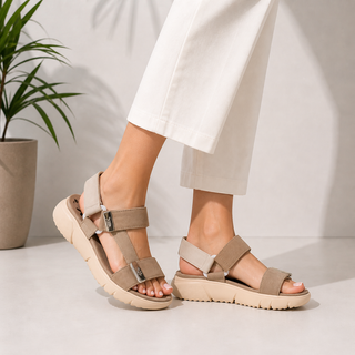 MUJER SANDALIA CANDELA BEIGE