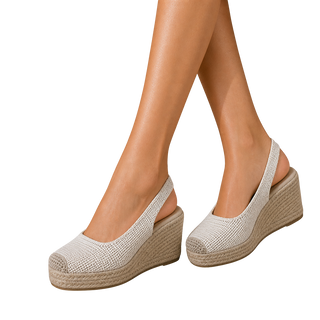 MUJER ESPARTO  CUÑAS BEIGE LAURA