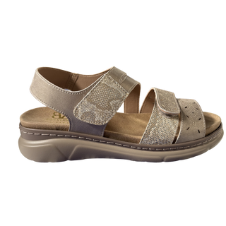 MUJER SANDALIA COMODO BEIGE RELIEVE