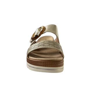 MUJER SANDALIA BEIGE RELIEVE