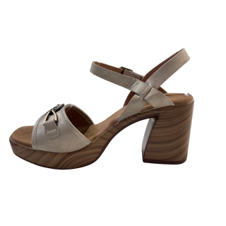 MUJER SANDALIA TACON  AUREVA ORO