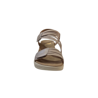 MUJER SANDALIA CUÑA BEIGE