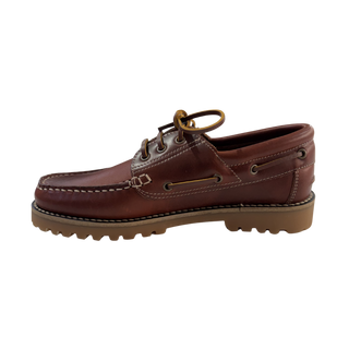 HOMBRE NÁUTICOS CLÁSICOS BENAVENTE CORDONES PIEL PULL BRANDY