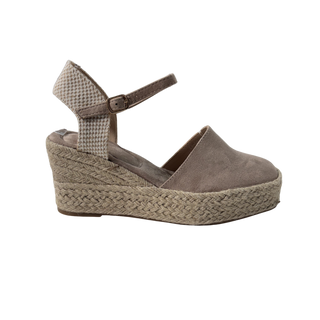 MUJER  ESPARTO CUÑA BEIGE