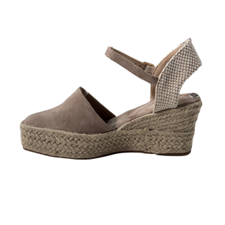 MUJER  ESPARTO CUÑA BEIGE