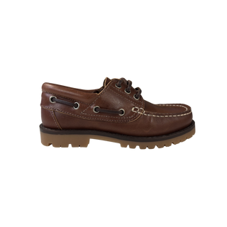 NIÑO NAUTICOS DE PIEL CLÁSICOS CORDONES CAMEL - BENAVENTE