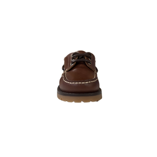 NIÑO NAUTICOS DE PIEL CLÁSICOS CORDONES CAMEL - BENAVENTE