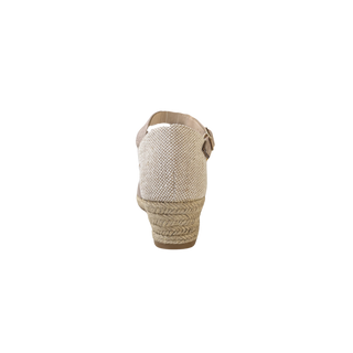 MUJER  ESPARTO CUÑA  NACAR BEIGE