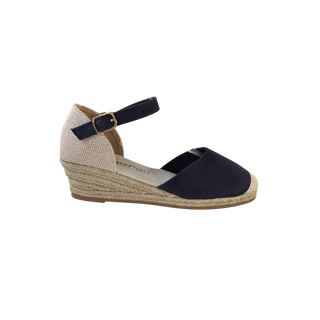 MUJER  ESPARTO CUÑA  NACAR NAVY