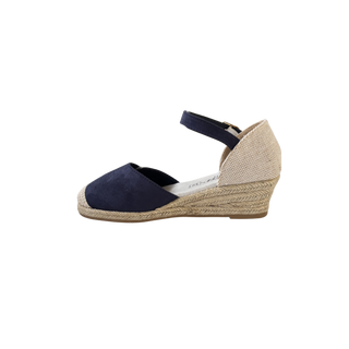 MUJER  ESPARTO CUÑA  NACAR NAVY
