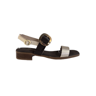 MUJER SANDALIA TACON JAZMIN MARRON COMBI