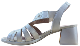 SANDALIA PITILLOS  CON LASER PLATA 211288