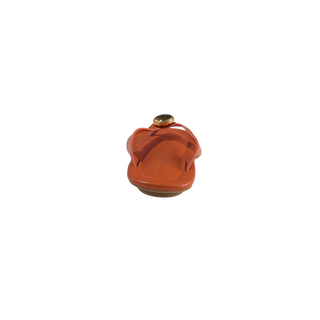 MUJER SANDALIA PLANA PERLA NARANJA