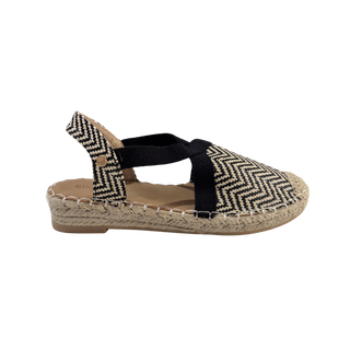 MUJER ESPARTO PLANA AMALFI NEGRO