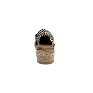 MUJER ESPARTO PLANA AMALFI NEGRO