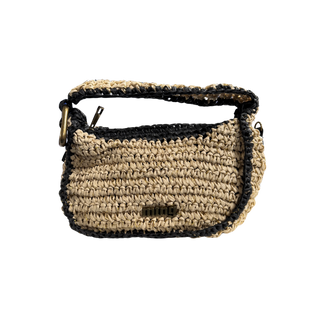 ACCESORIO BOLSO DIARIO RAFIA PAPEL NEGRO