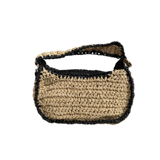 ACCESORIO BOLSO DIARIO RAFIA PAPEL NEGRO