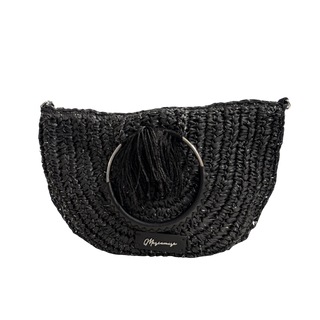 ACCESORIO BOLSO DIARIO RAFIA PAPEL NEGRO