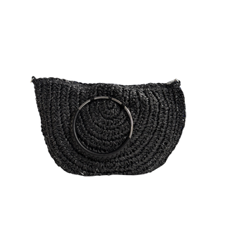 ACCESORIO BOLSO DIARIO RAFIA PAPEL NEGRO
